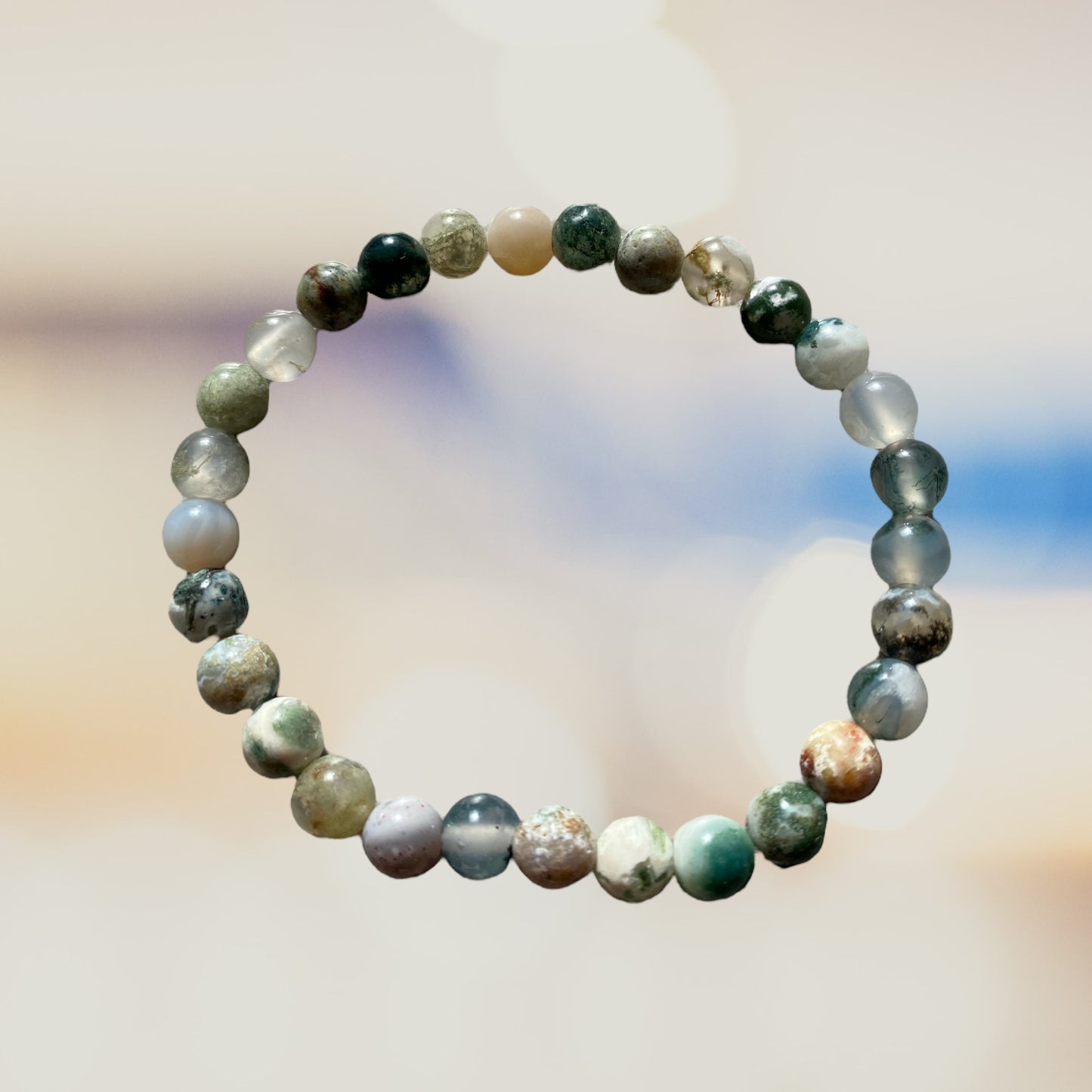 Bracelet jaspe vert, 3mm