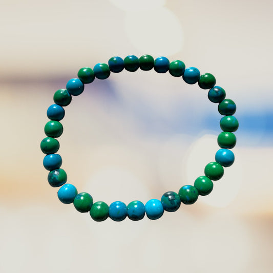 Bracelet azurite malachite, 3mm