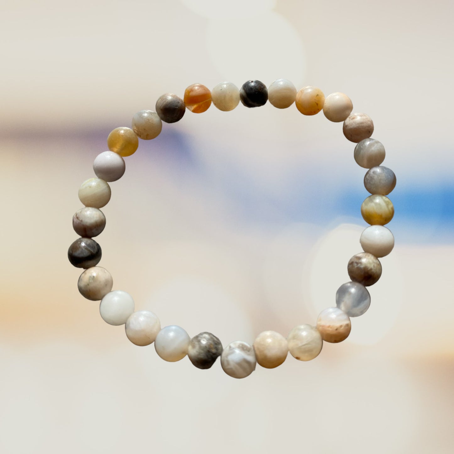 Bracelet calcédoine, 3mm