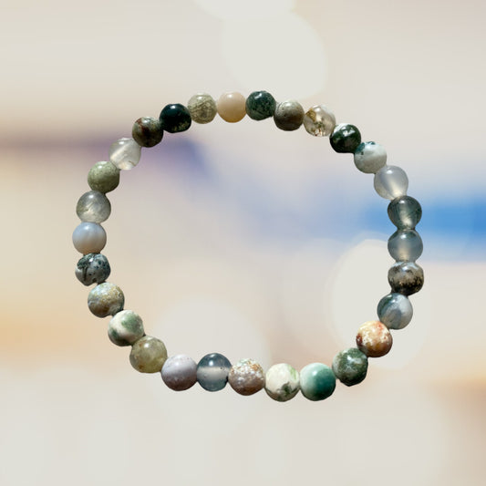 Bracelet jaspe vert, 3mm