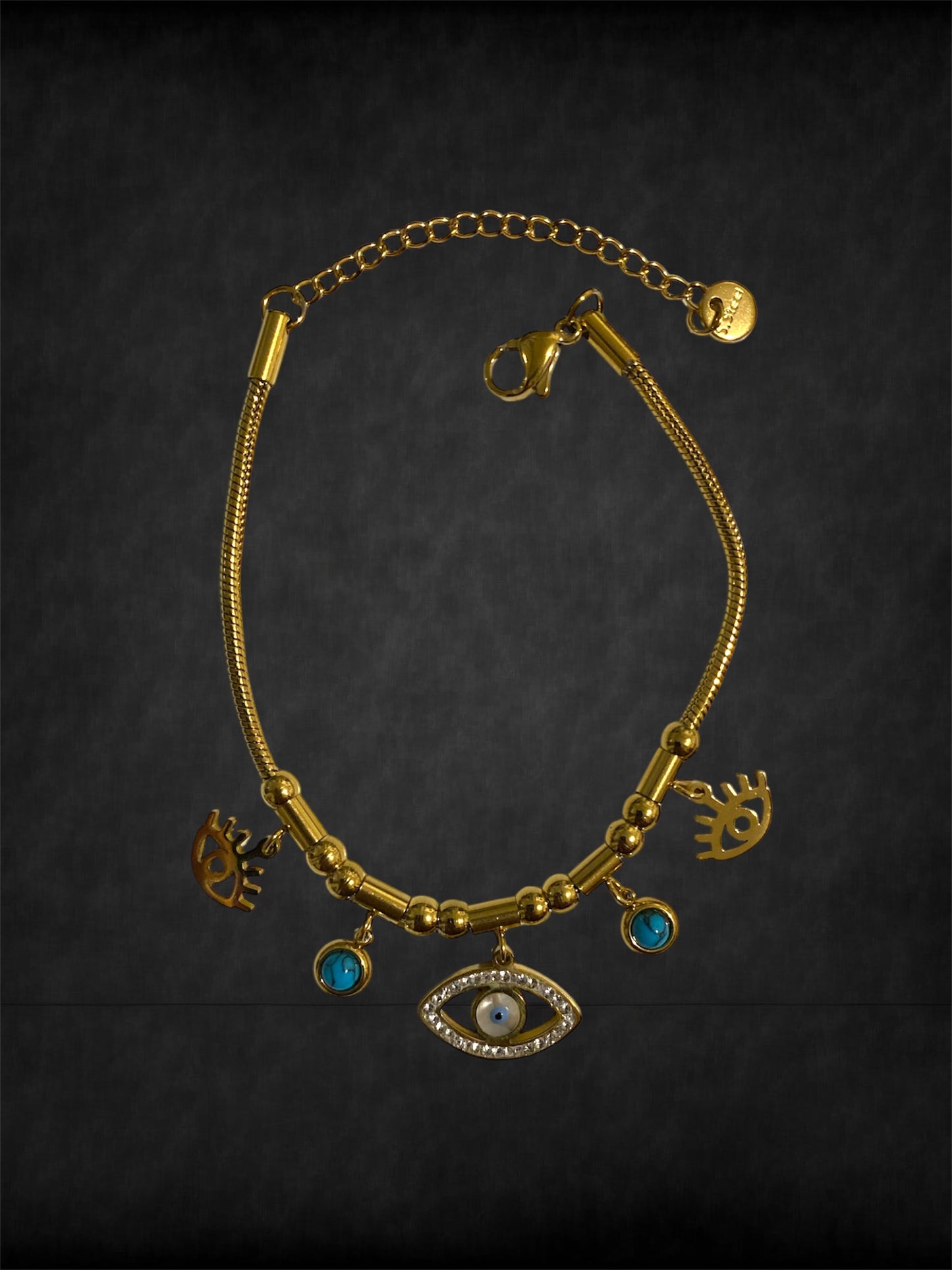 Bracelet pendentifs œil de protection