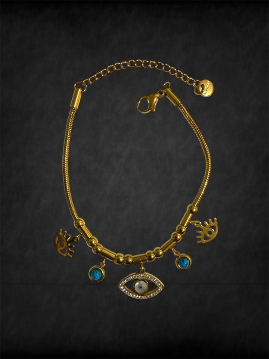 Bracelet pendentifs œil de protection
